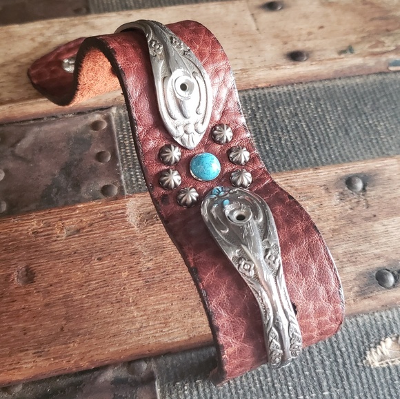 Leather Cuff with Spoon Handles Wrap - Picture 8 of 8